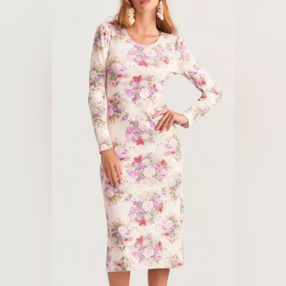 NWT LoveShackFancy Lisa Midi Dress